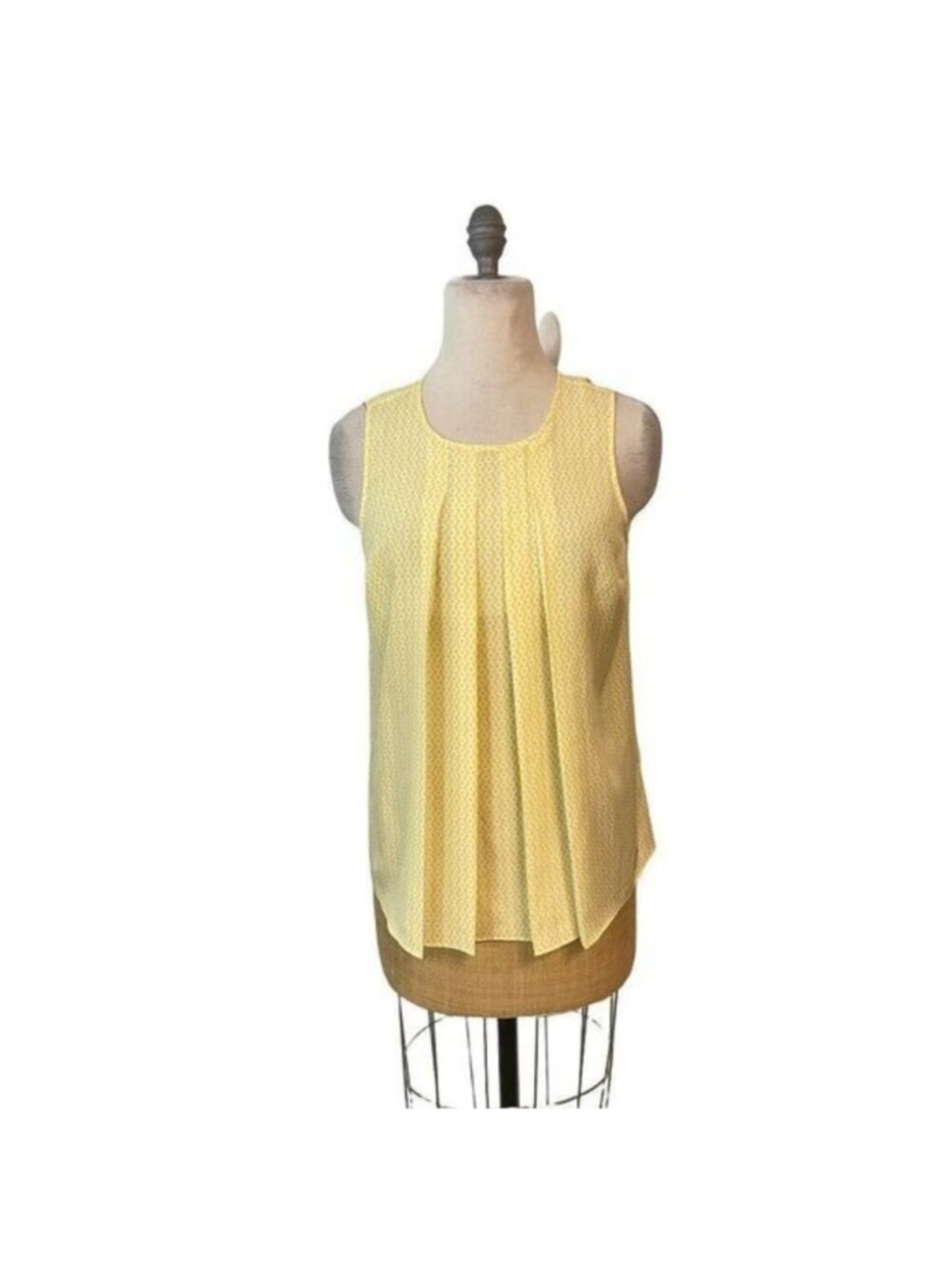 Michael Kors Yellow Print Sleeveless Top NWT Small